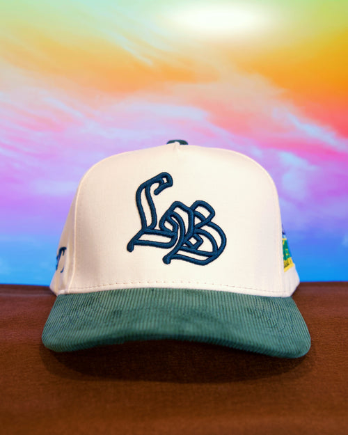 Long Beach: World Famous SnapBack (Cream/Green)